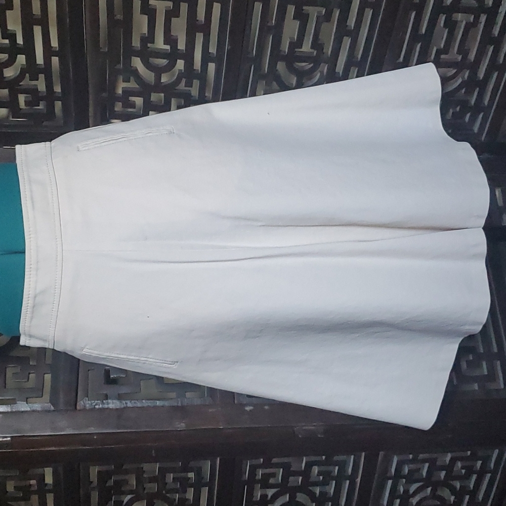 Ann Taylor petite size 4p cream a-line skirt with pockets
